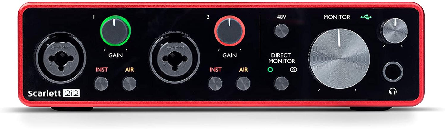 Scarlett 2i2 (Gen 3) Audio interface with 2 Mic Pres