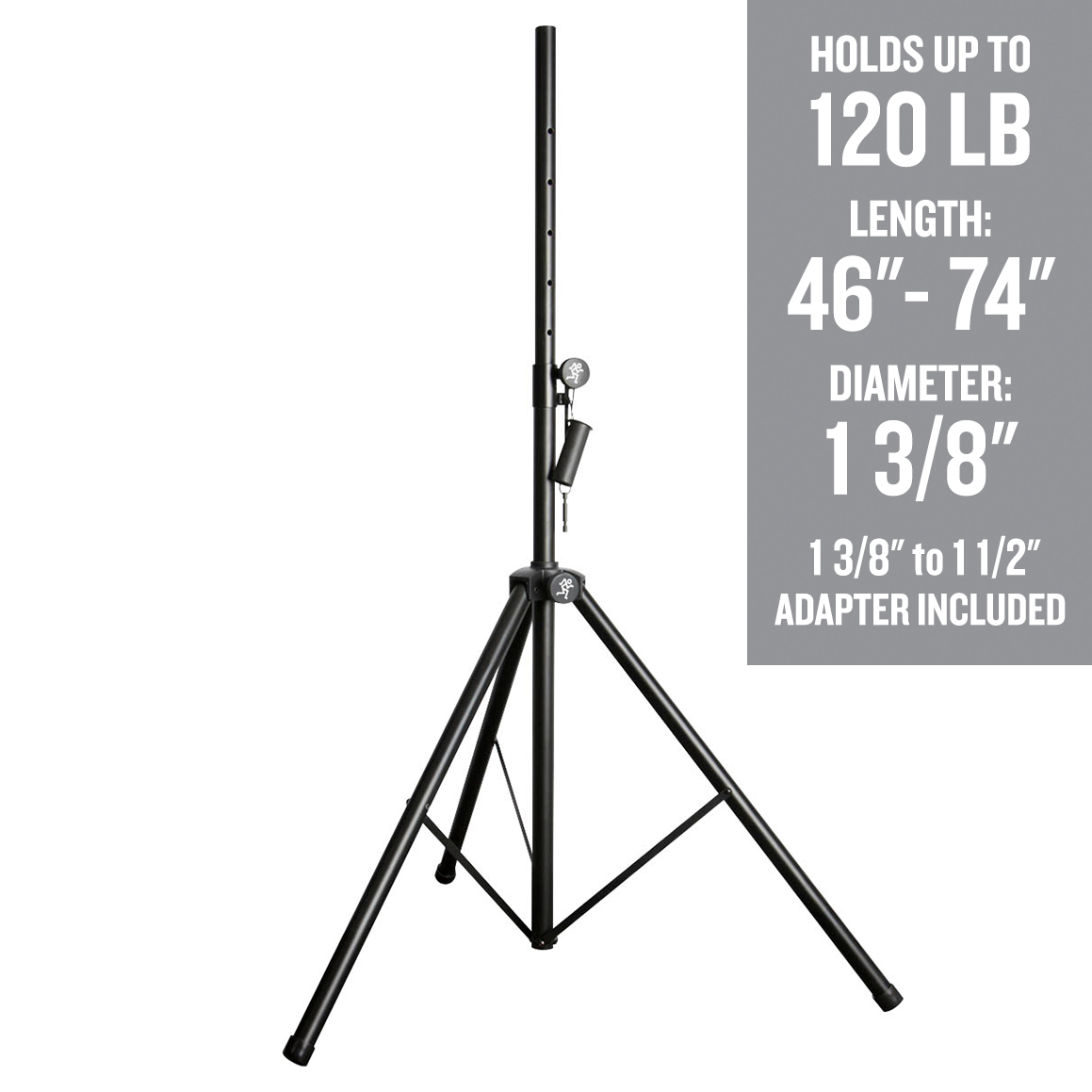 Mackie T100 Steel Loudspeaker Tripod Stand For all loudspeakers