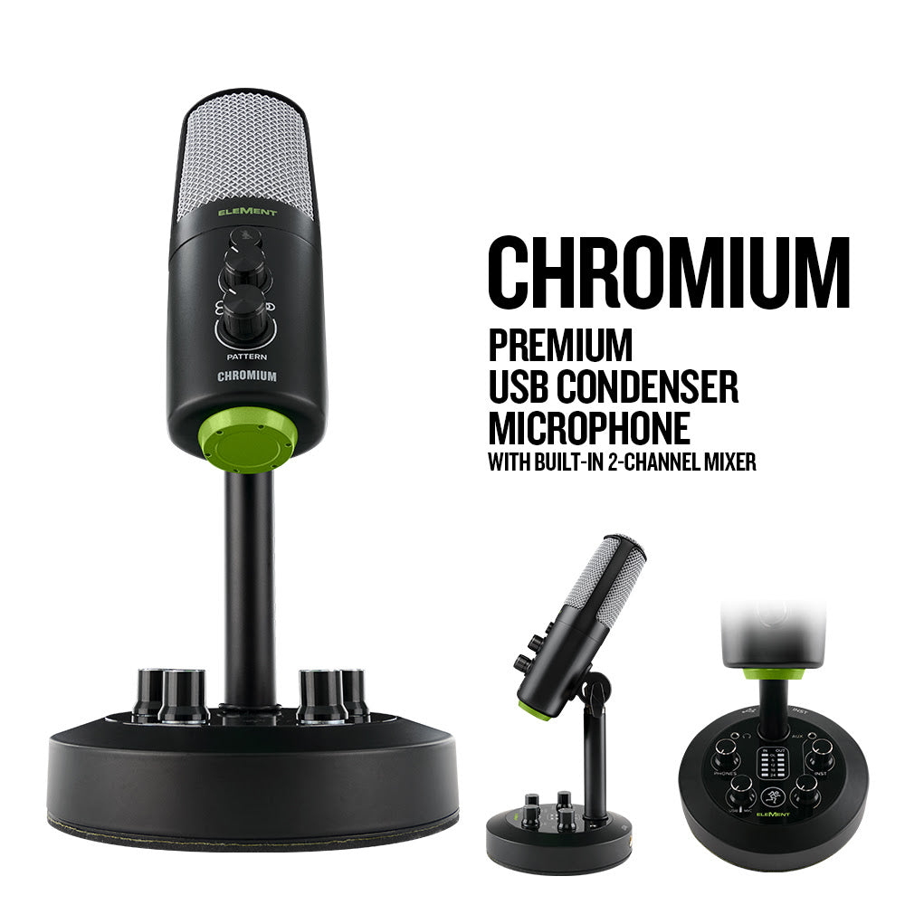 Chromium Premium USB Condenser Microphone with 2ch Mixer