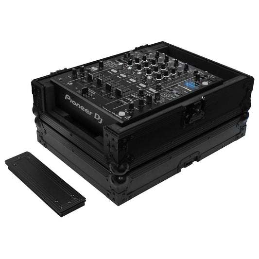 Odyssey FZ12MIXXDBL - Universal Black 12″ Format DJ Mixer Flight Case with Extra Deep Rear Cable Compartment