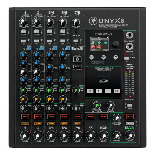 Mackie Onyx8 8-channel Analog Mixer with Multi-Track USB
