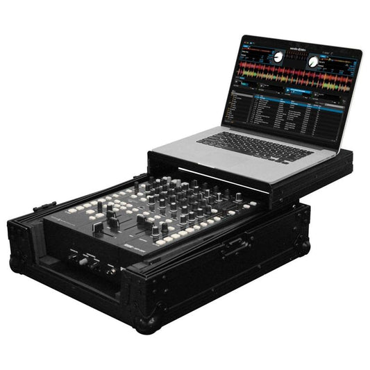 Odyssey 12″ DJ Mixer all black Case with Glide Laptop Platform